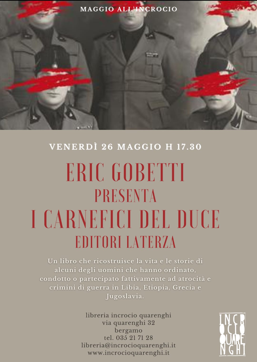 Eric Gobetti presenta I CARNEFICI DEL DUCE
